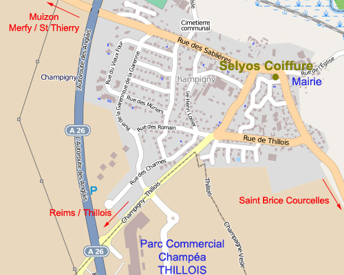 Carte Champigny